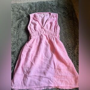 Xirena Cotton Gauze Mini Dress Pink XS